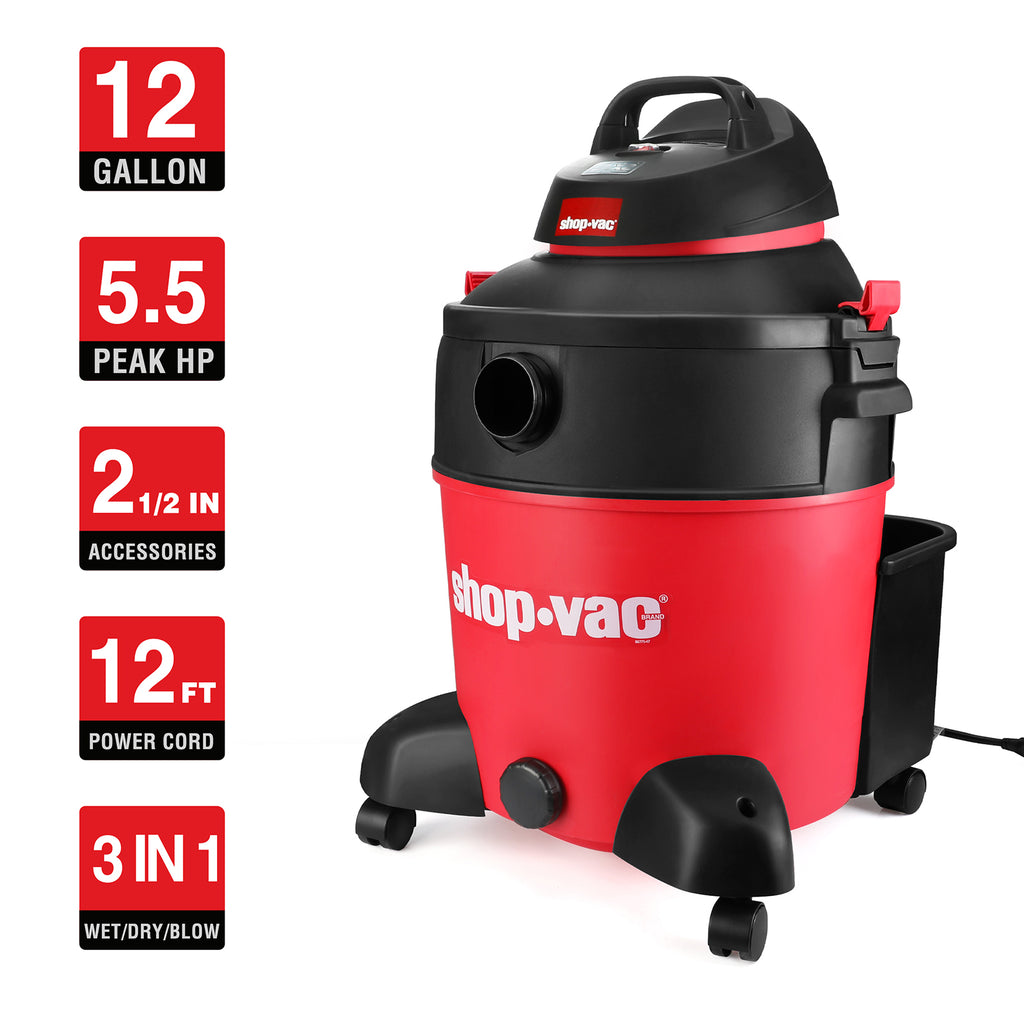 Shop-Vac 12 Gallon 5.5 Peak HP Wet/Dry Vac