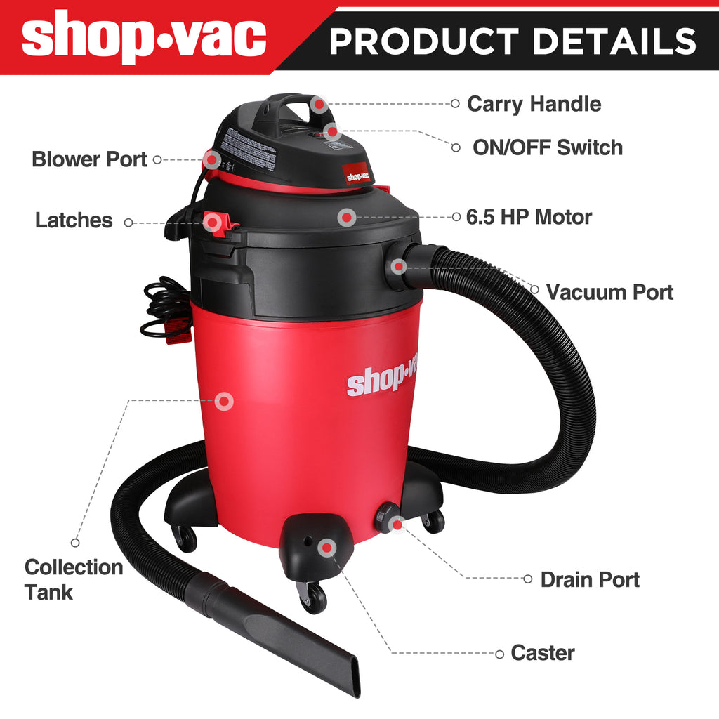 Shop-Vac 16 Gallon 6.5 Peak HP SVX2 Wet/Dry Vac