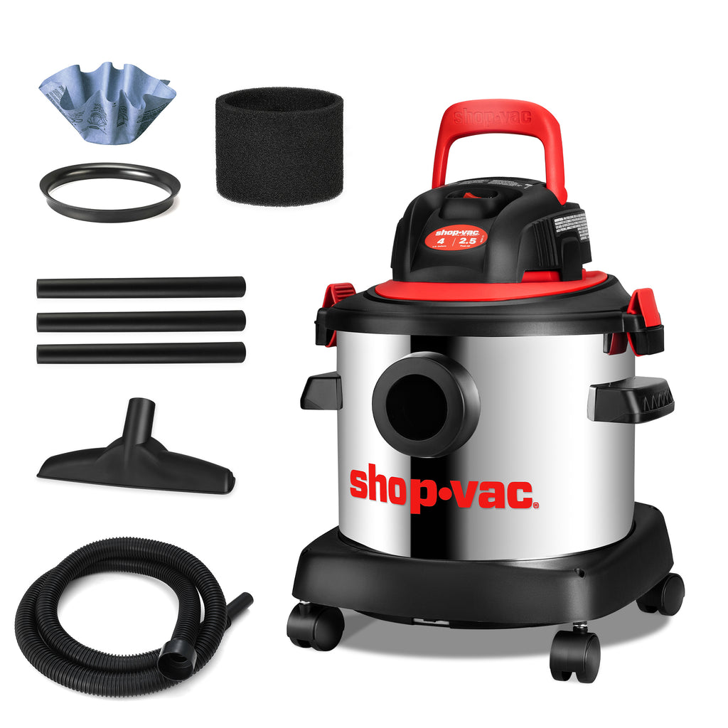 Shop-Vac 4 Gallon 2.5 Peak HP Stainless Steel Wet/Dry Vac